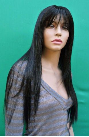 Černá paruka matná - Obrázek 5
