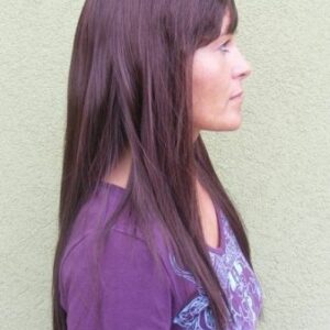 Hnědá rovná paruka sleva 50%