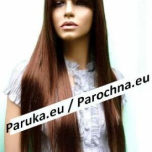 Hnědá rovná paruka sleva 40%