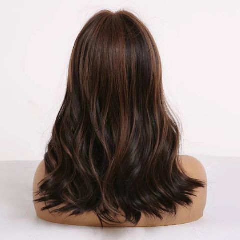 Luxusní paruka černohnědá Fiber - Obrázek 4