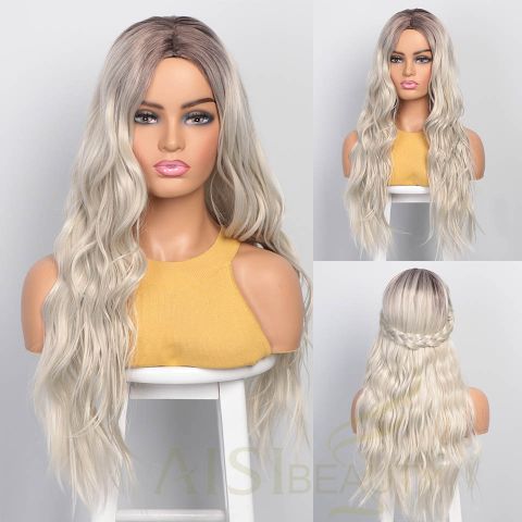 Luxusní platinová vlnitá paruka Beauty - Obrázek 5