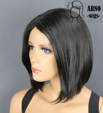 Přirozená černá střední paruka Ave
