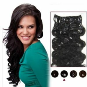 Vlasové příčesky černohnědé vlny