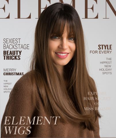 Luxusní hnědá paruka Element sleva 30%