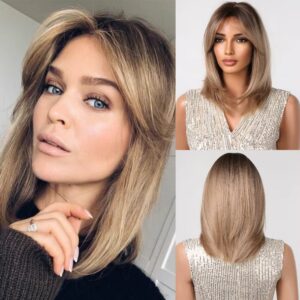 Střední ombre blond paruka