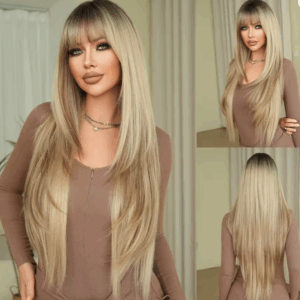 Dlouhá luxusní ombre blond paruka