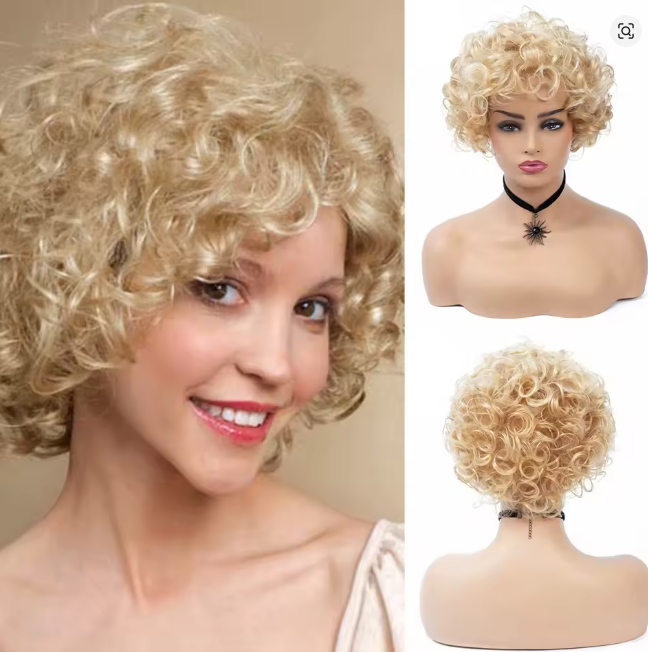 Kvalitní krátká vlnitá paruka