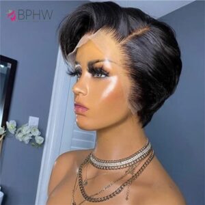 Paruka z pravých vlasů černá vlna